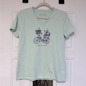 Life Is Good Sage Green Tee